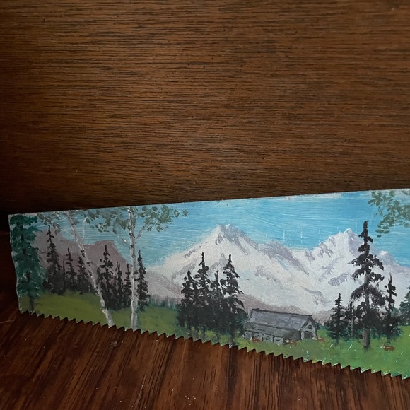 Painting on vintage Saw - Picture 10 of 14